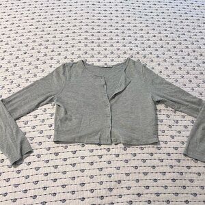 Long sleeve, cropped, Zara cardigan.